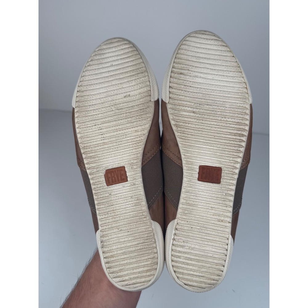 Frye Melanie Gore Mules Brown Leather Slip On Flat Casual Shoes Women's Size 9M - Picture 8 of 8